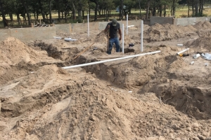 Laying new plumbing lines in San Marcos, TX
